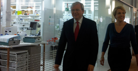 Prime Minister Kevin Rudd and Minister for Health Tanya Plibersek 