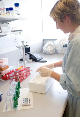 Female researcher in  lab